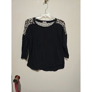 Eyeshadow Chettah and Black Size Medium Shirt Women's Top